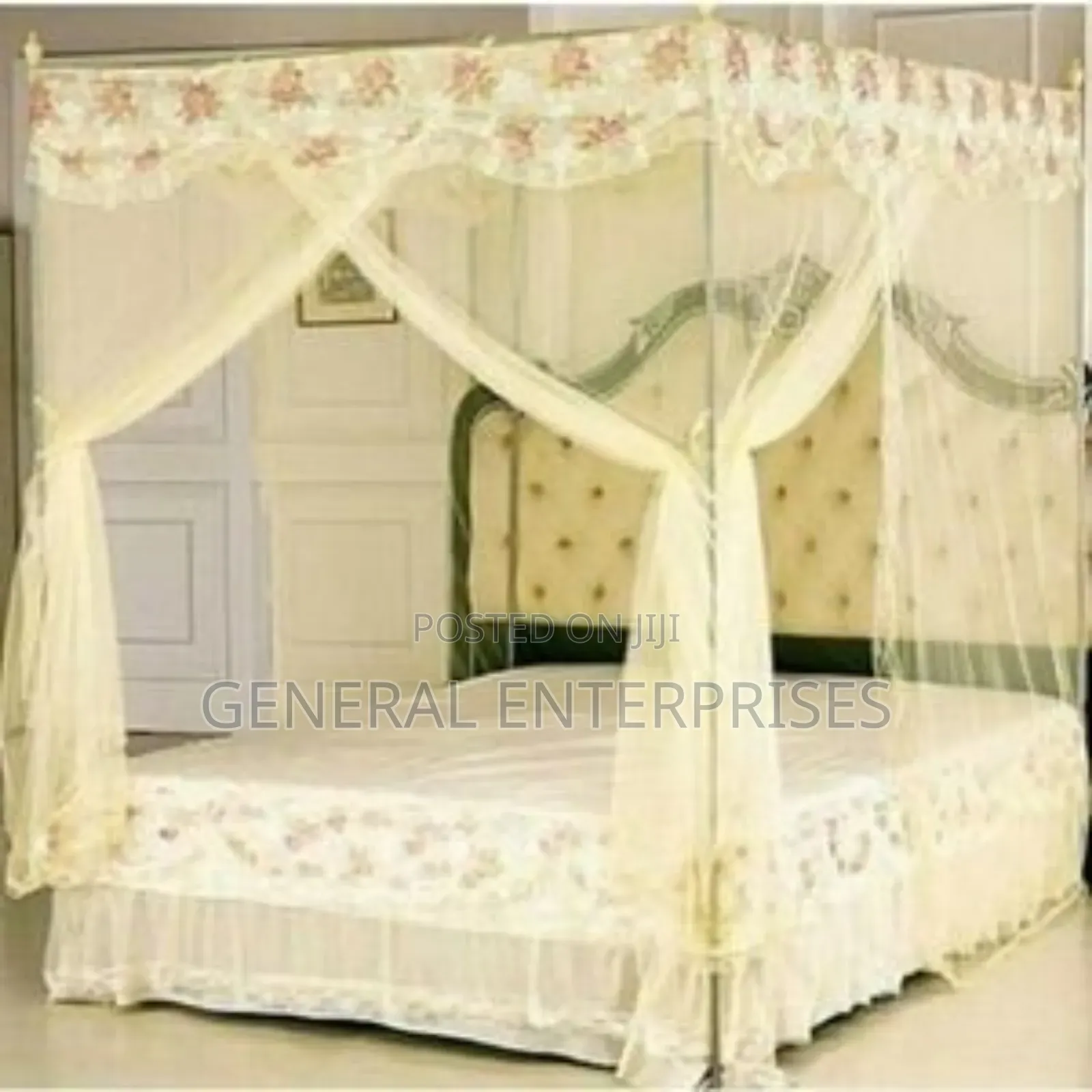 4-Stand Metallic Sturdy Mosquito Net