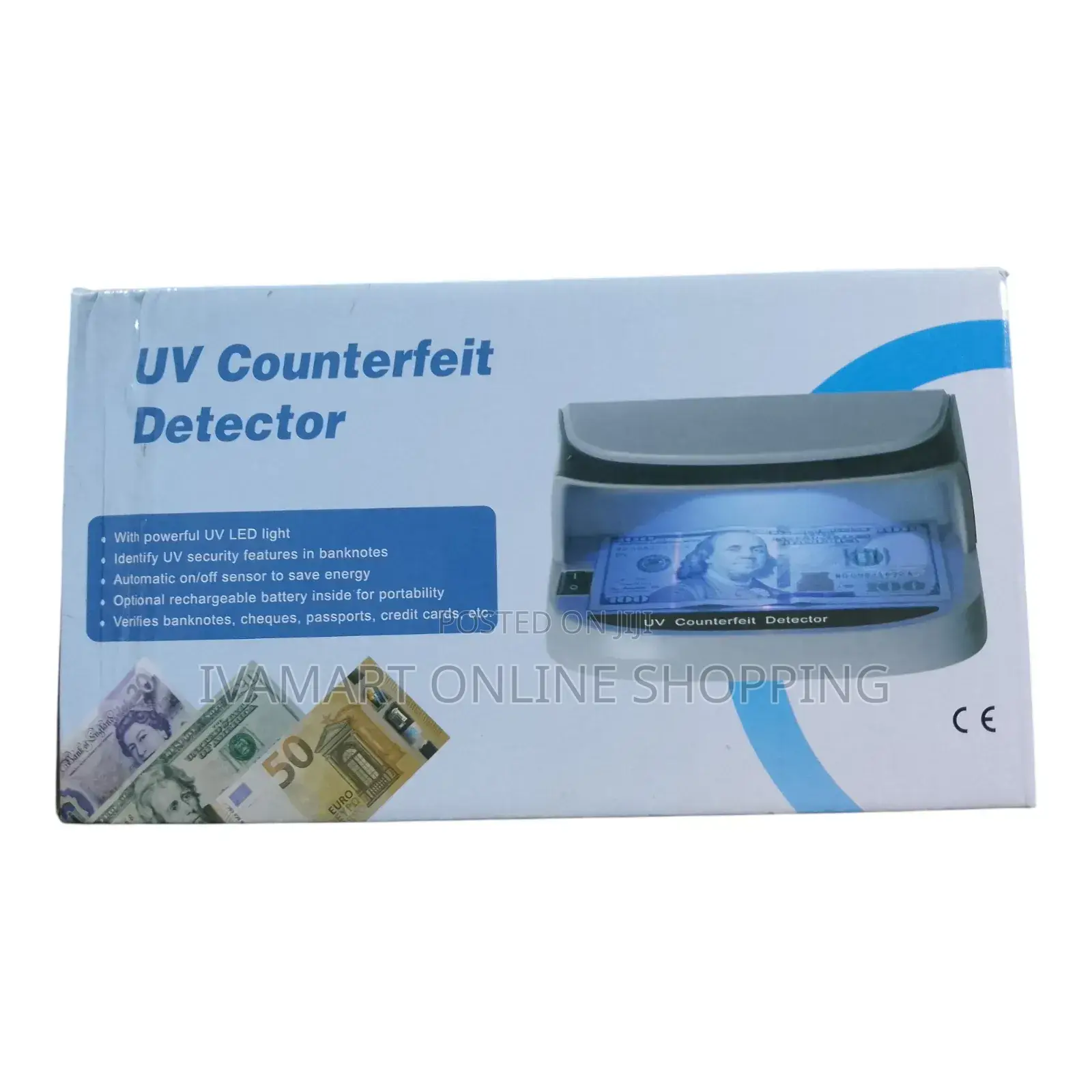 Portable Uv Counterfeit / Fake Money Detector - Rechargeable