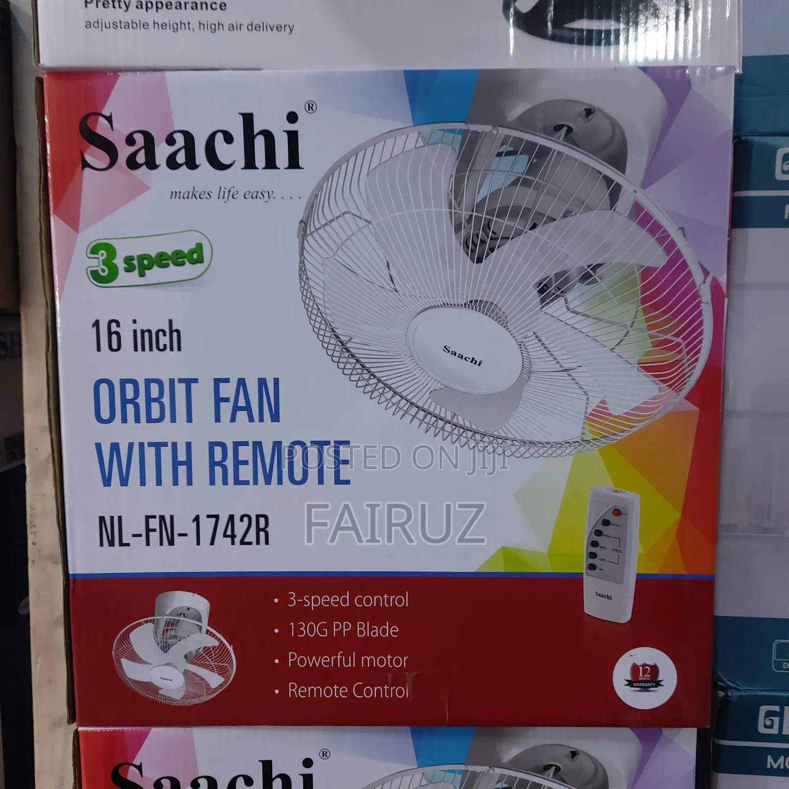 16" Saachi Orbit Ceiling Fan With Remote Control