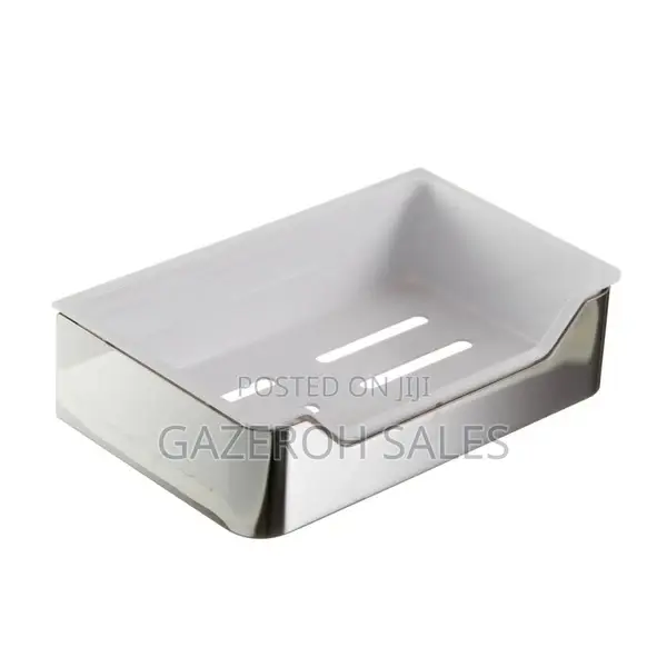 Modern Stainless Steel Soap Holder With Plastic Insert