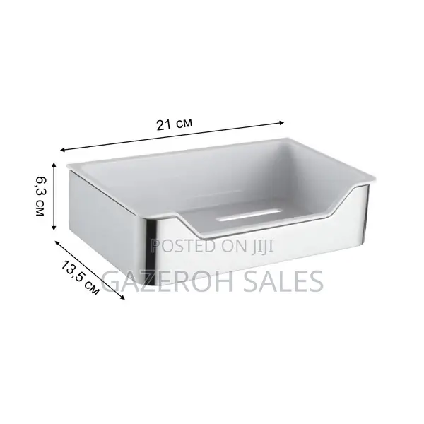 Modern Stainless Steel Soap Holder With Plastic Insert