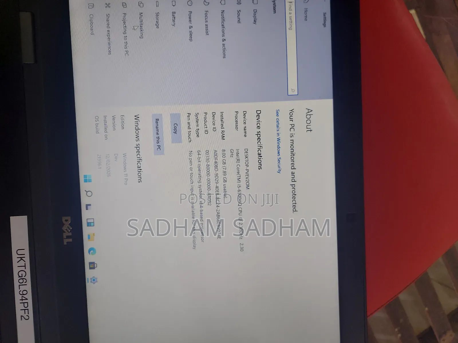 Laptop Dell Precision 3510 8GB Intel Core I5 SSD 512GB