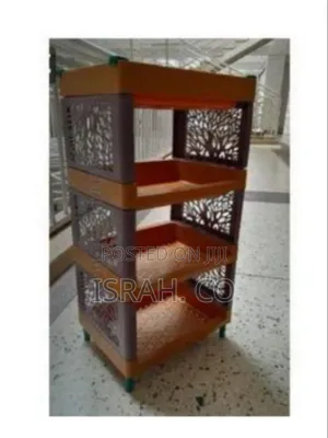 Multi-tier Modular Storage Rack With Decorative Cut-out Design -