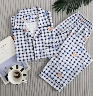 Men's Pajamas Set Warm Cotton Plaid Sleepwear