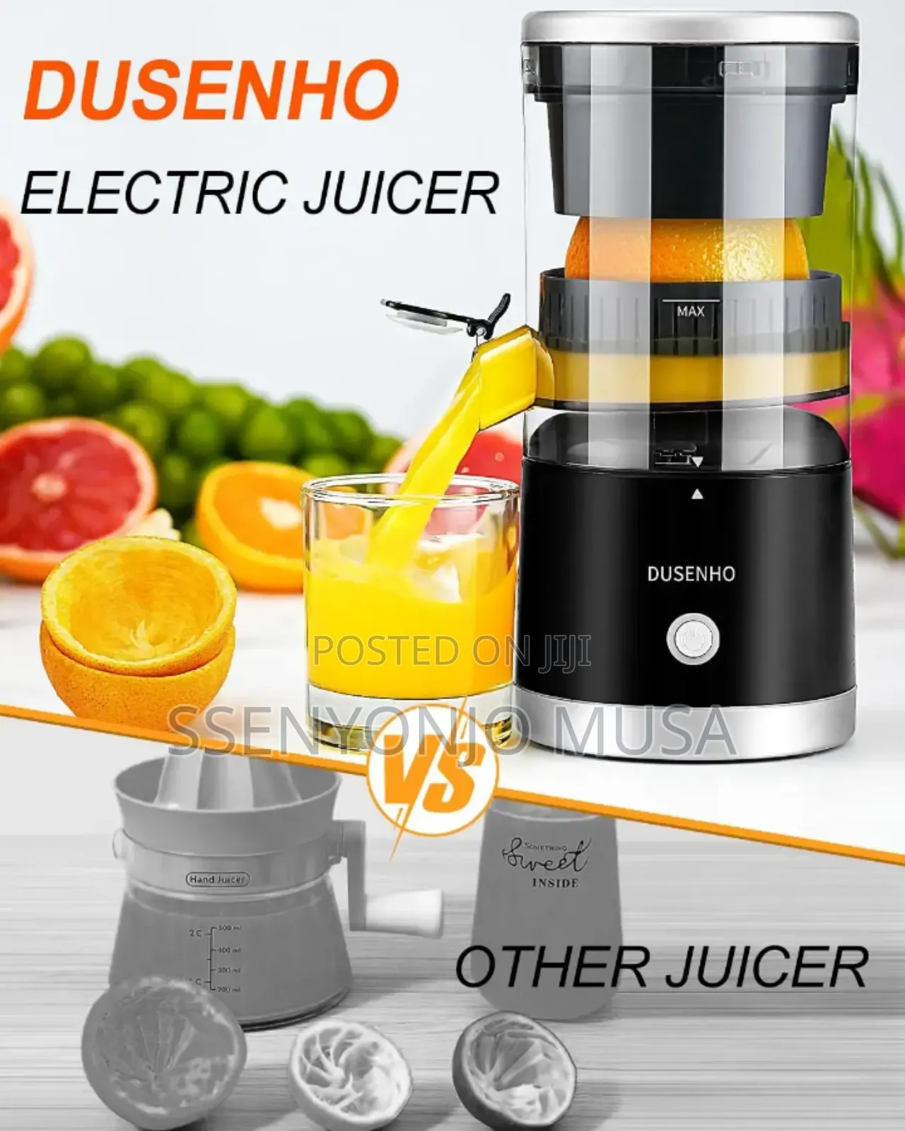 Portable Electric Citrus Juicer 600ml Usb Rechargeable