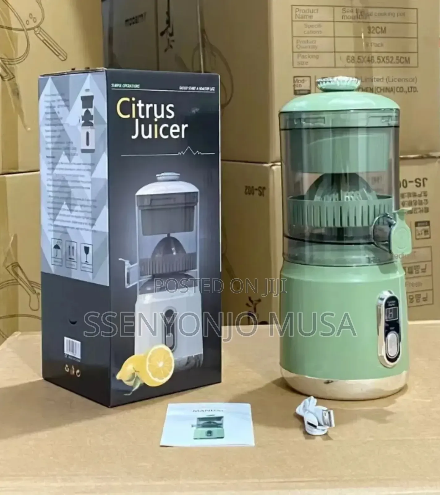Portable Electric Citrus Juicer 600ml Usb Rechargeable