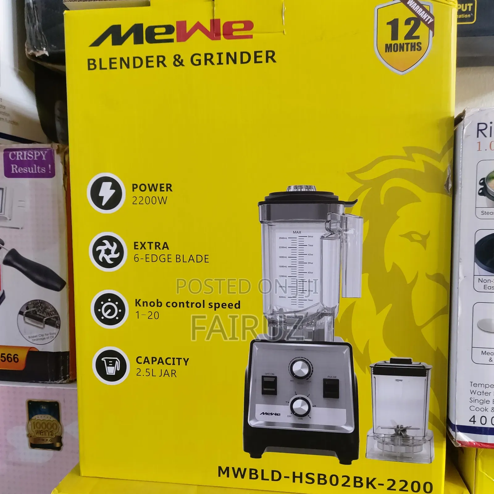 Mewe Commercial Blender and Grinder 2200w