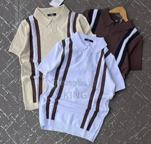 Polo Shirts.Vertical Striped Pattern
