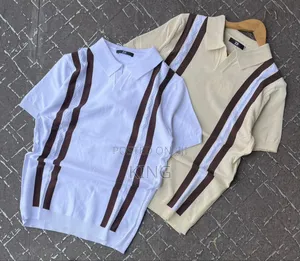 Polo Shirts.Vertical Striped Pattern