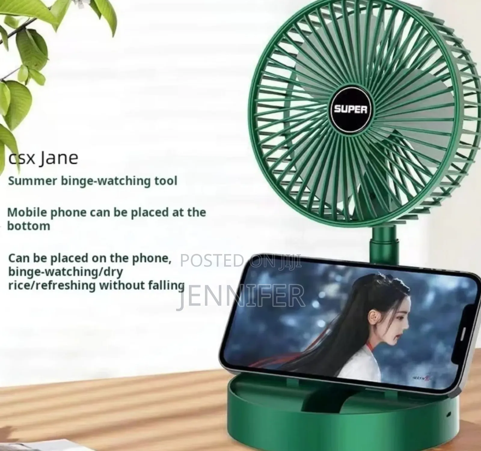 Foldable Rechargeable Electric Desk Fan