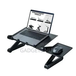 Adiustable Height Lazy Foldable Metal Desktop Laptop Stand Holder