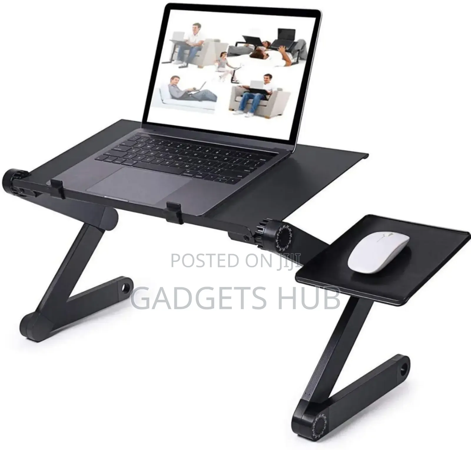 Adiustable Height Lazy Foldable Metal Desktop Laptop Stand Holder