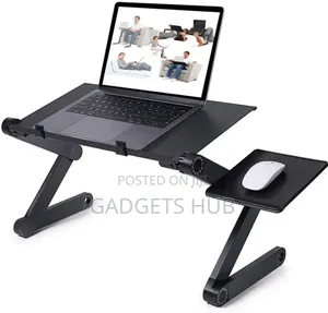 Adiustable Height Lazy Foldable Metal Desktop Laptop Stand Holder
