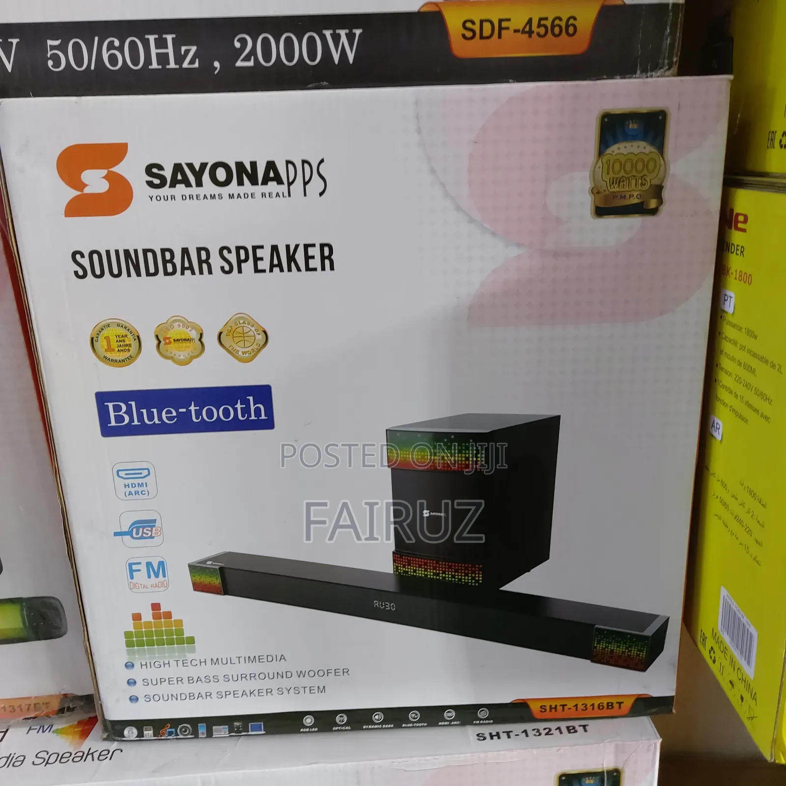 Sound Bar Speaker Sayona SHT-1316bt