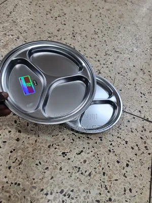 Stainless Partitioned Dinner Plate 1pc