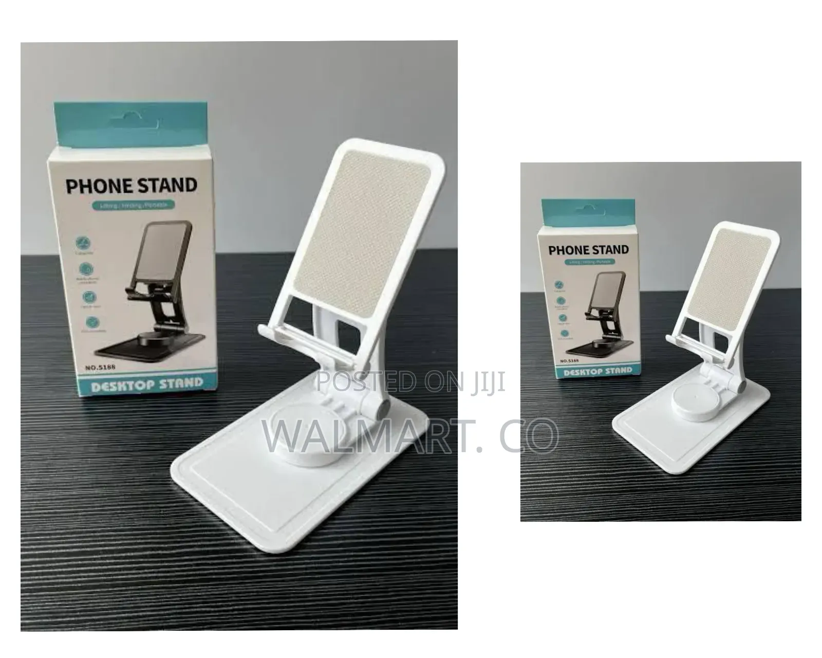 Adjustable White Foldable Cell Phone Holdee