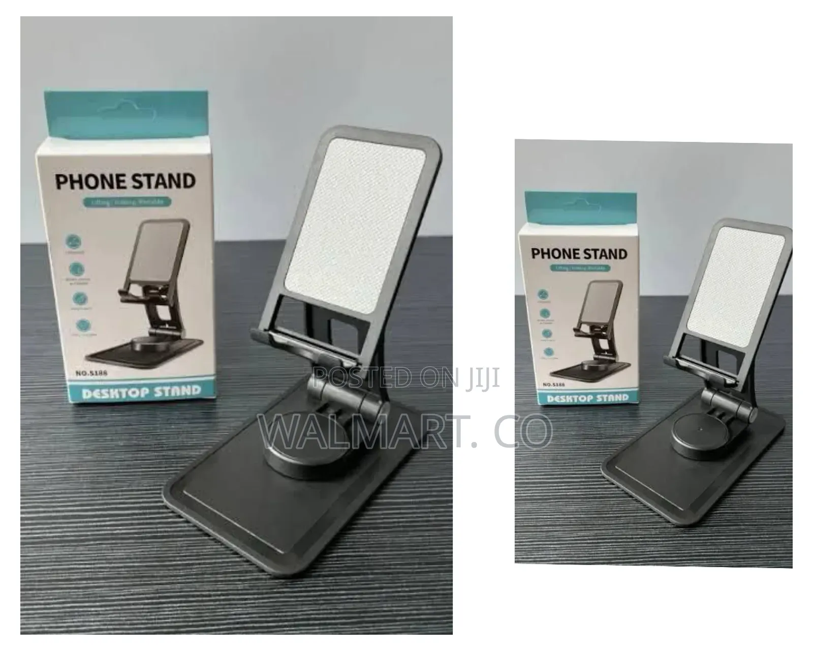 Black Desktop 360 Degree Foldable Rotating Phone Stand