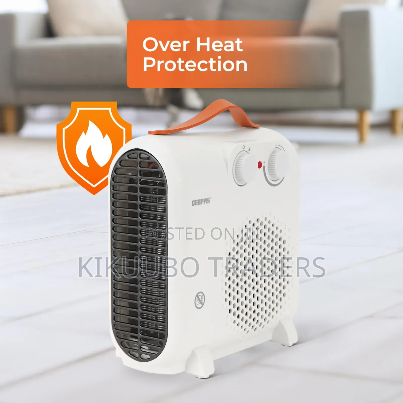 Geepas 2000w Fan Heater With Adjustable Thermostat' Fan With 3 Modes