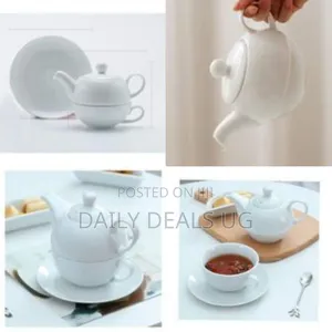 Minimalist Ceramic Tea-for-One Brewing Set - Multicolor