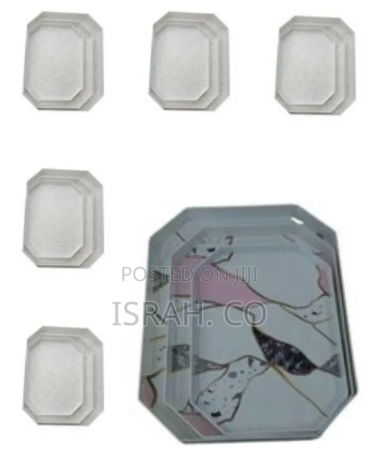 3 Pieces Set of Hexagonal Melamine Serving Trays