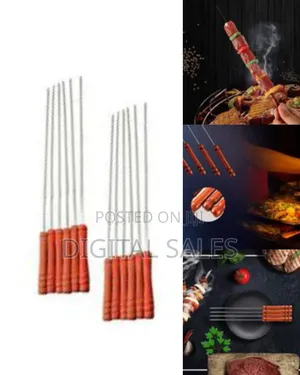 Durable Stainless Steel Skewers for Grilling and BBQ (Set of 12)