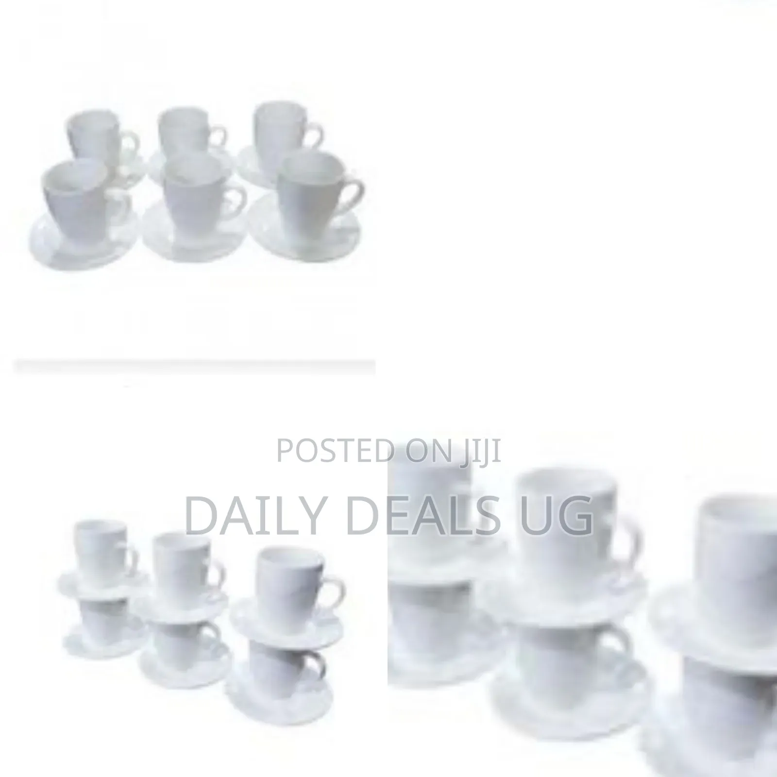 White Porcelain Coffee Cup and Saucer Set