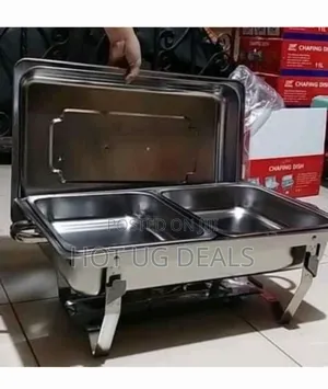 11 Litres Double Chafing Dish, Stainless Steel – Silver