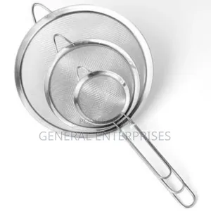 3-Piece Set of Stainless Steel Fine Mesh Strainers.