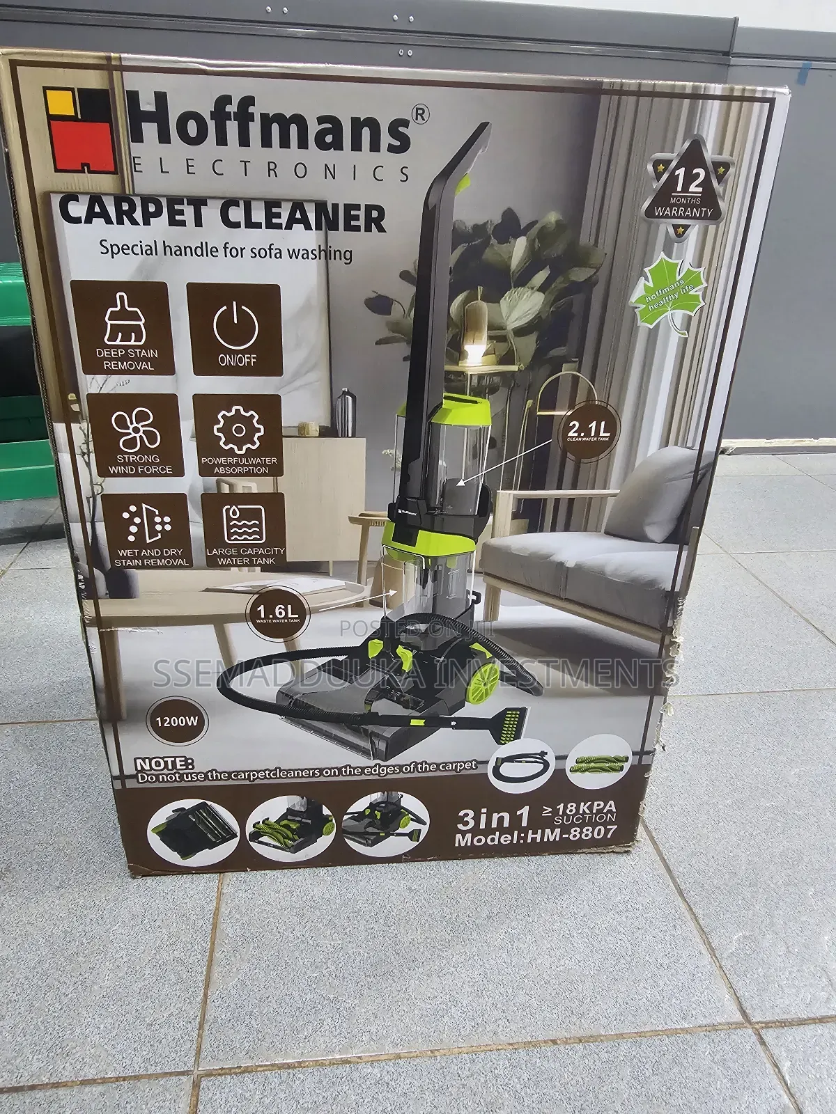 Hoffmans Hm-8807 3 in 1 Carpet Cleaner