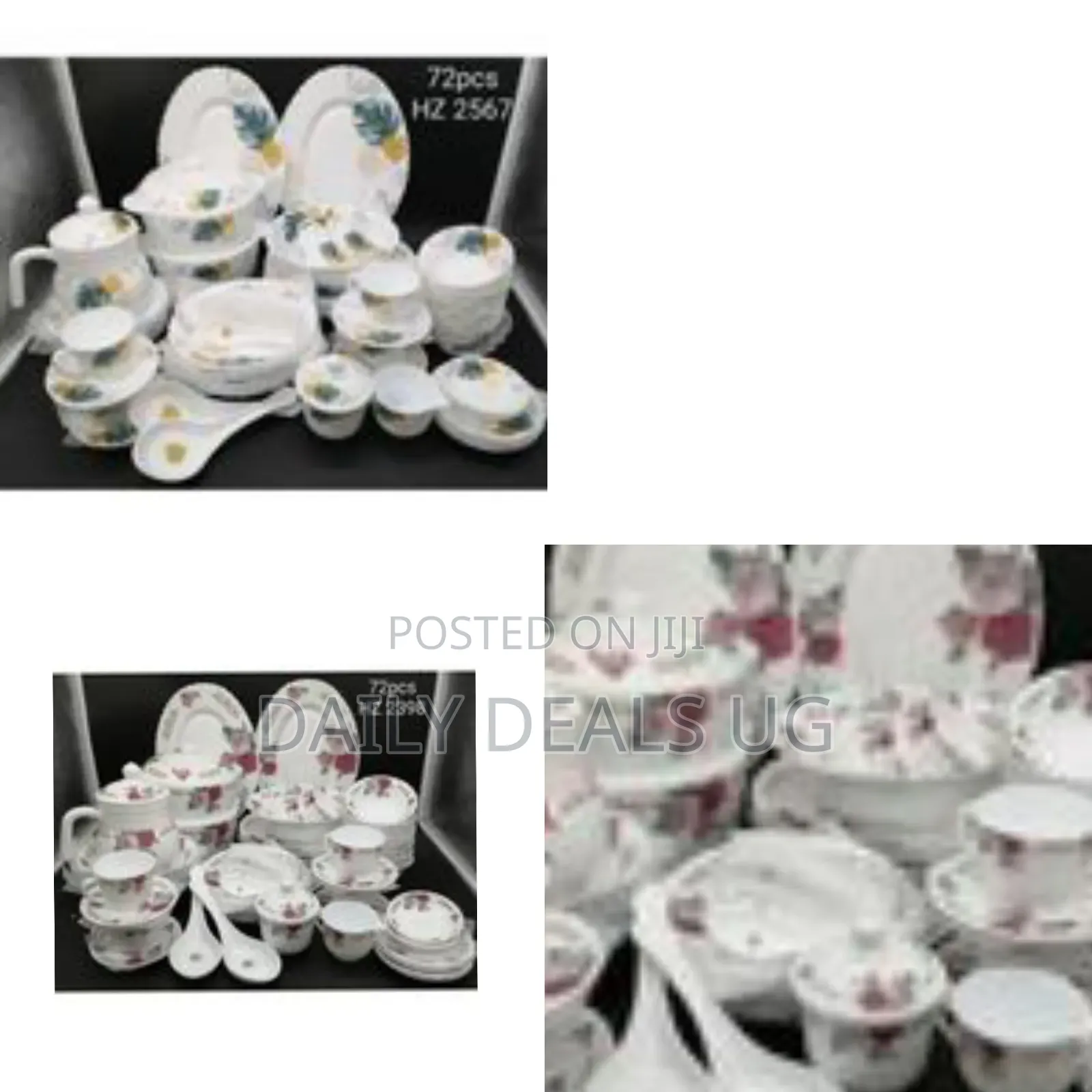 72-Piece Flowered Opalware Dinner Set