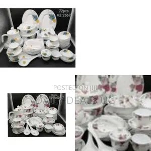 72-Piece Flowered Opalware Dinner Set