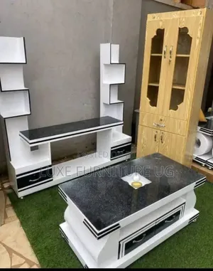 Tv Stand and Center Table/Black White