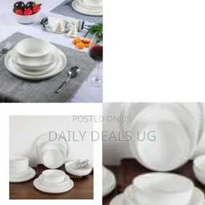Table 12 16-Piece Natural White Coupe Dinnerware Set