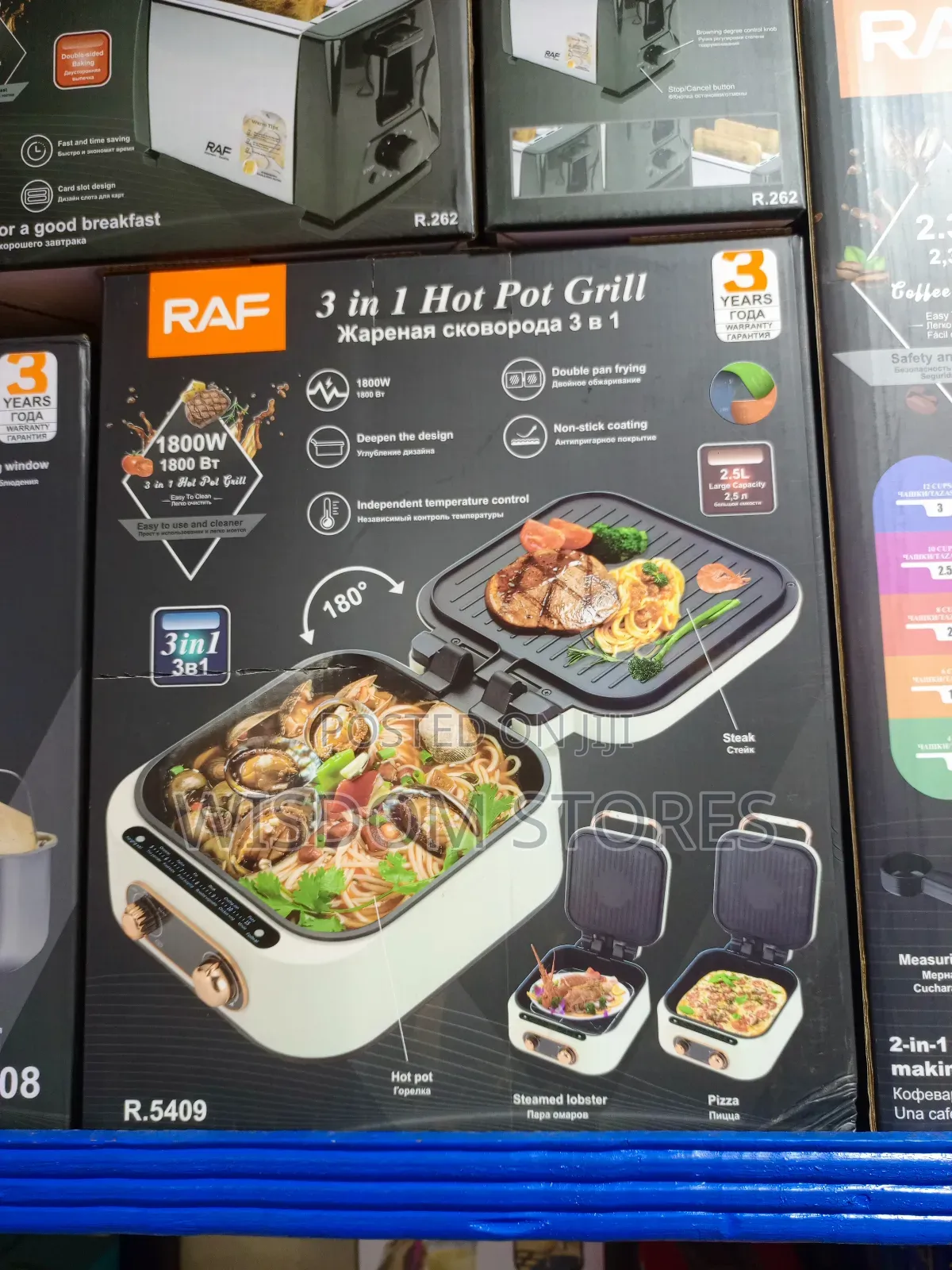 Raf 3 in 1 Hot Pot Grill