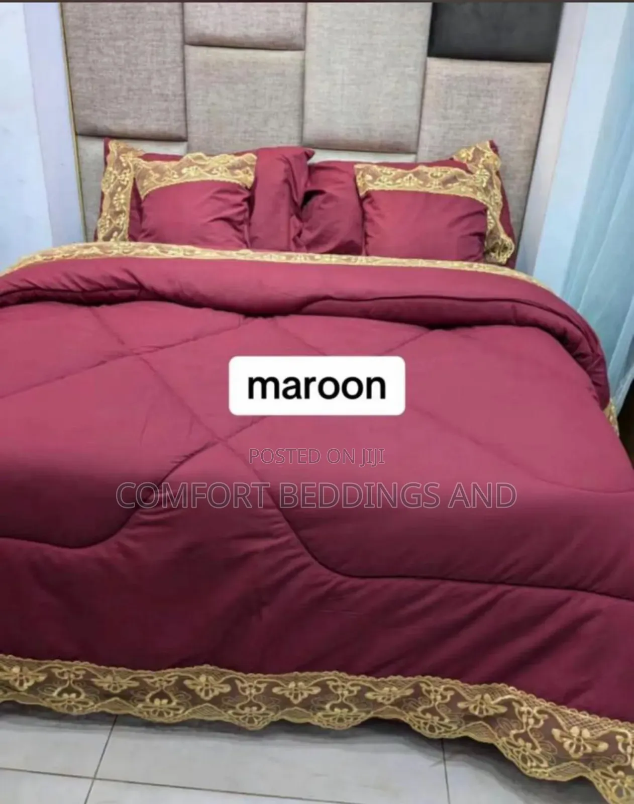 6 Pcs Cotton Duvets Maroon