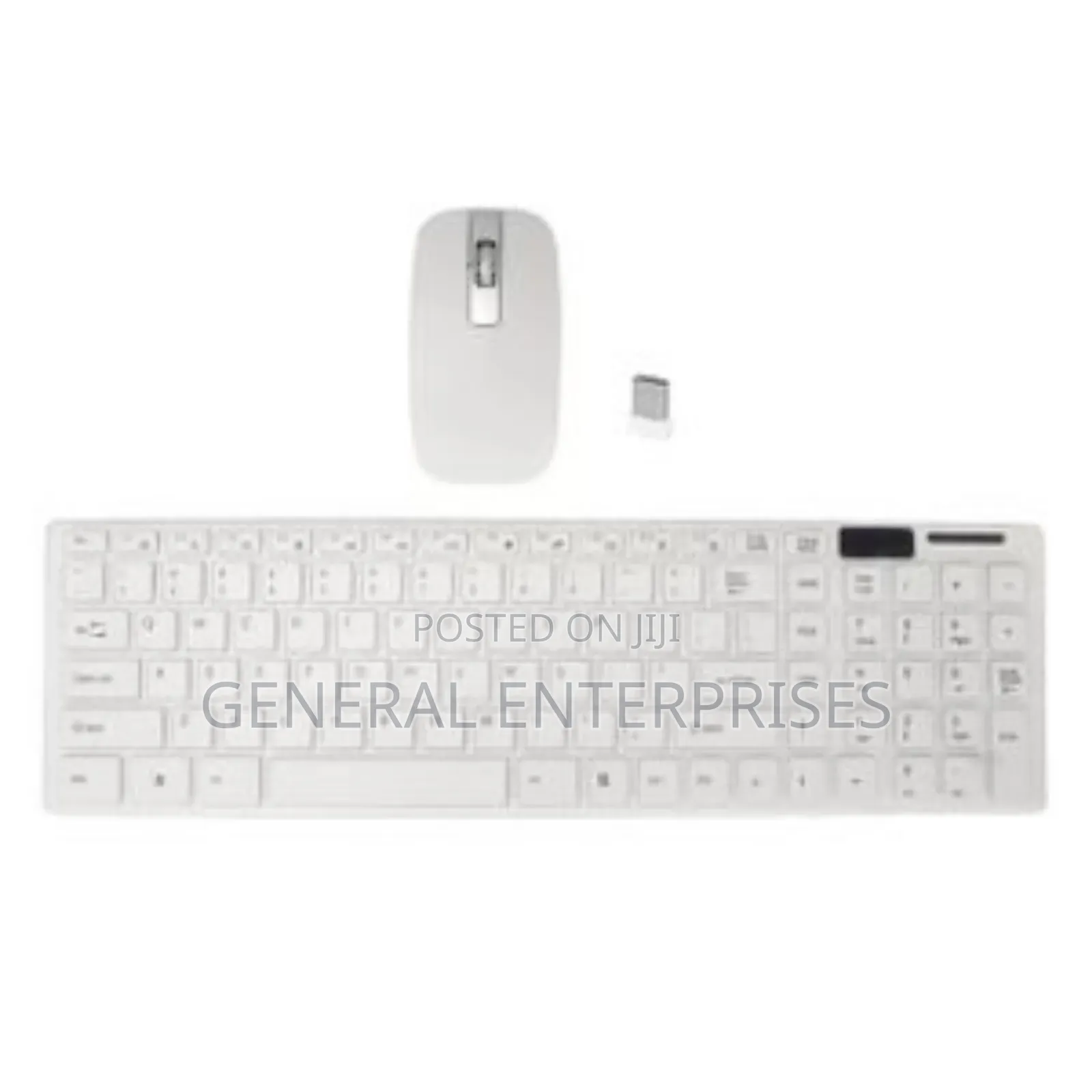 White Wireless Keyboard and Mouse Combo.