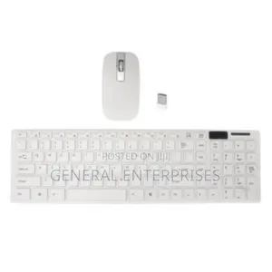 White Wireless Keyboard and Mouse Combo.