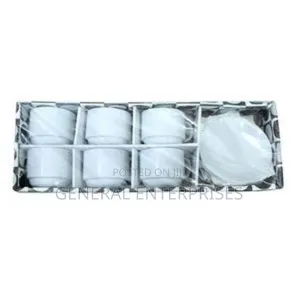 12-Piece Ceramic Coffee or Tea Cup and Saucer Set