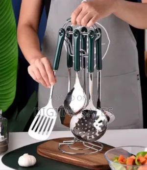 Premium Stainless Steel Kitchen Utensil Set With Stand