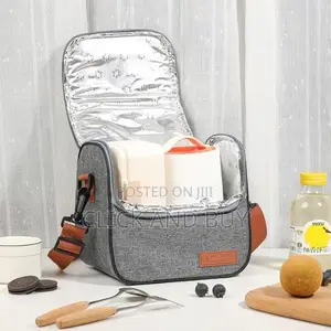 Insulated Lunch Bag - Black/Blue