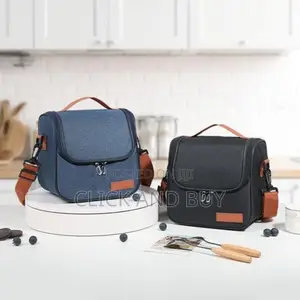 Insulated Lunch Bag - Black/Blue