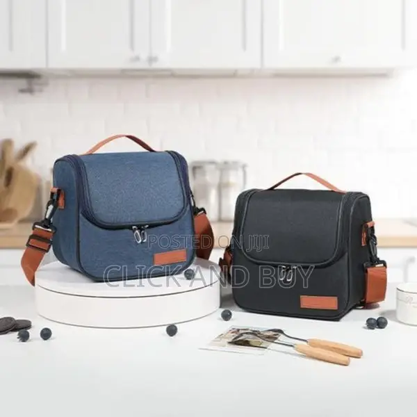 Insulated Lunch Bag - Black/Blue