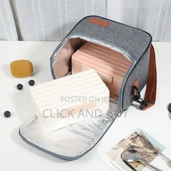 Insulated Lunch Bag - Black/Blue