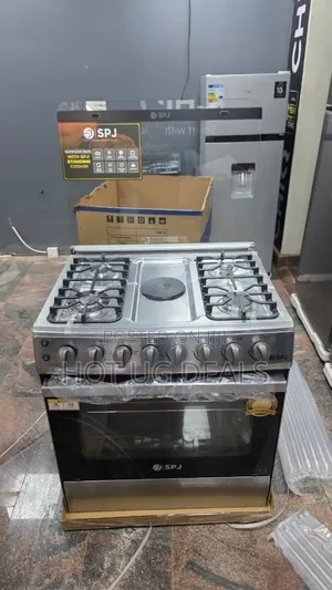 Spj 80x60cm Premium Cooker With 4 Gas Burners And 2 Electric Plates