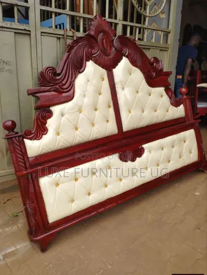6by6 Bed /Hard Wood Leather