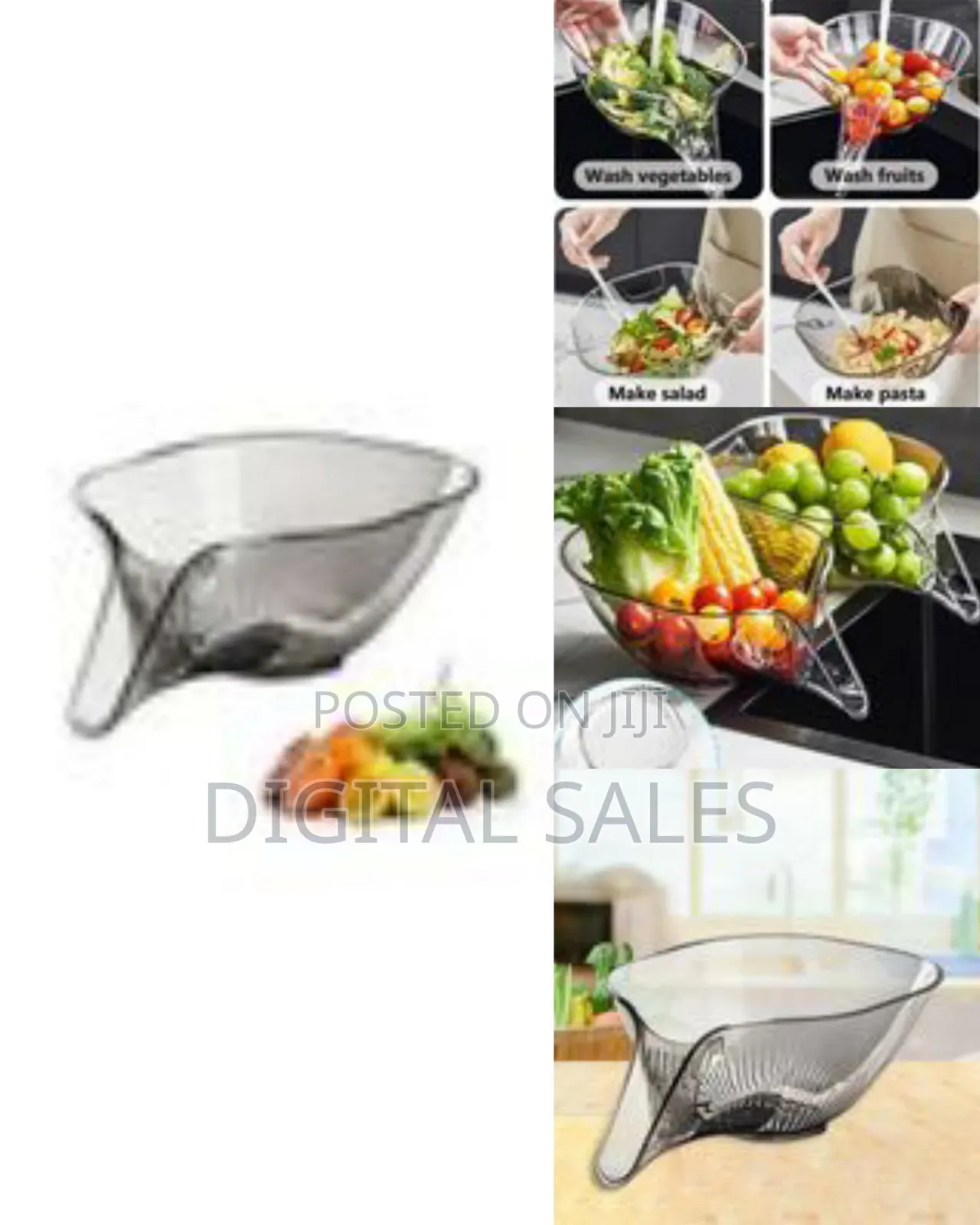 Modern Triangular Glass Serving Bowl