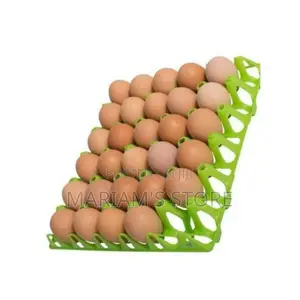 Carton Of 100 Plastic Egg Trays Durable Reusable - Multicolour