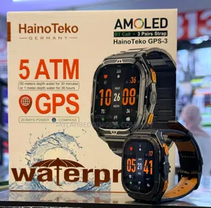 Haino Teko GPS 3 Military Smartwatch – Black Strap, 1.96" Hd Display