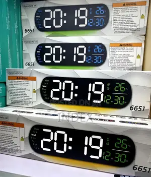 Digital Wall Clock With Remote Control