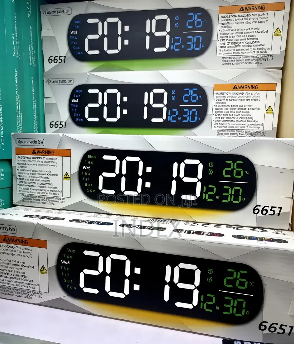 Digital Wall Clock With Remote Control